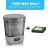imageBaby Brezza Baby Bottle Sterilizer and Dryer Advanced  Electric Steam Sterilization Machine  Universal Sterilizing for All Bottles Plastic Glass Pacifiers  Breast Pump Parts HEPA Filter SlateLight Grey