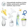 imageBaby Brezza Baby Bottle Sterilizer and Dryer Machine  Electric Steam Sterilization  Universal Fit  Pacifiers Glass Plastic and Newborn Feeding Bottles CharcoalSterilizerDryer Charcoal