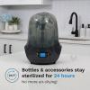 imageBaby Brezza Baby Bottle Sterilizer and Dryer Machine  Electric Steam Sterilization  Universal Fit  Pacifiers Glass Plastic and Newborn Feeding Bottles CharcoalSterilizerDryer Charcoal