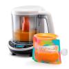 imageBaby Brezza One Step Baby Food Maker Deluxe  Auto shut Off Dishwasher Safe Cooker and Blender to Steam  Puree Organic Food for Infants  Toddlers  Set of 3 Pouches  3 Funnels