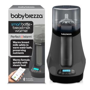 imageBaby Brezza Smart Baby Bottle Warmer Breastmilk Warmer  Defroster  Only Brand with Different Temperatures for Breastmilk  Formula  Universal Fit for All Bottles  Milk Bags  Bluetooth ControlCharcoal