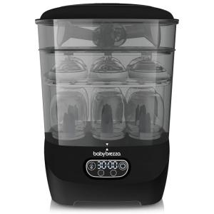 imageBaby Brezza Bottle Sterilizer and Dryer Advanced  33 Faster  Largest Capacity Steam Sanitizer  Universal Sterilization Machine for All Bottles  Pump Parts  HEPA Air Filter Black